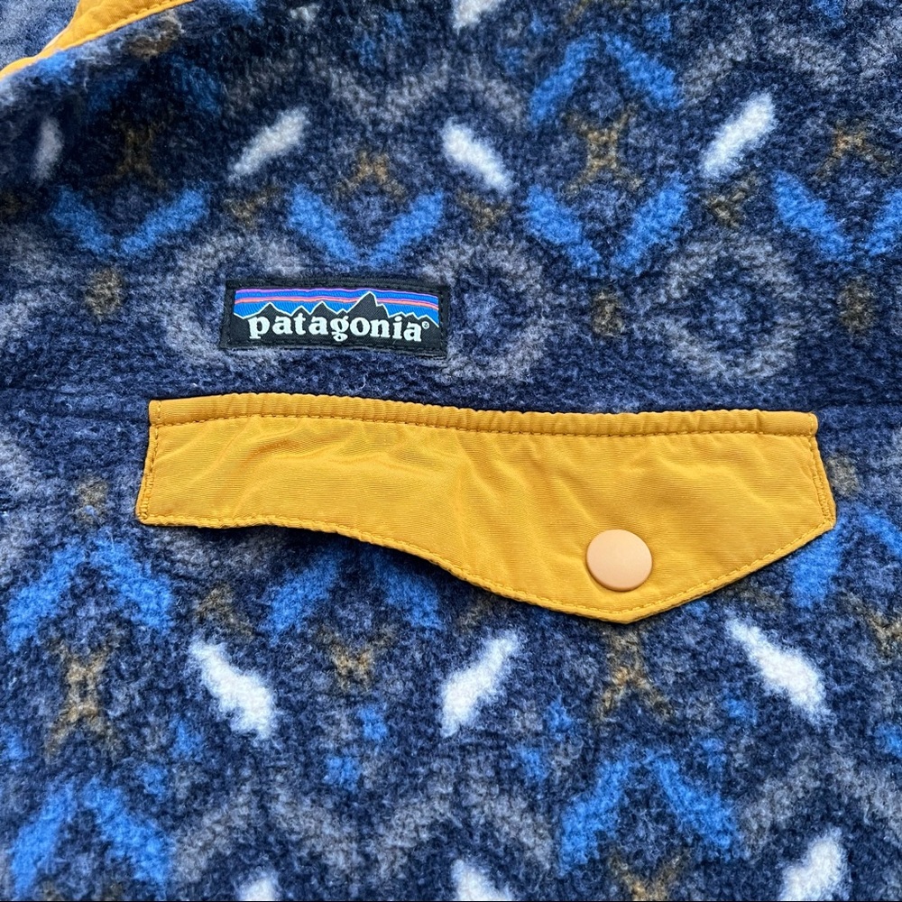 Patagonia Synchilla Snap T Fleece Pullover Tundra Cluster Navy Blue Men's Size M - Picture 7 of 14